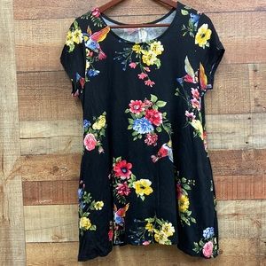 Moa USA Hummingbird Floral Tunic Top